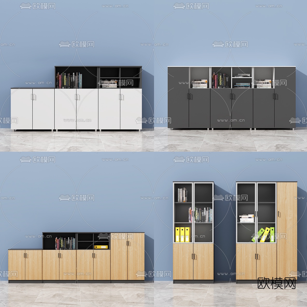 现代文件柜3d模型下载