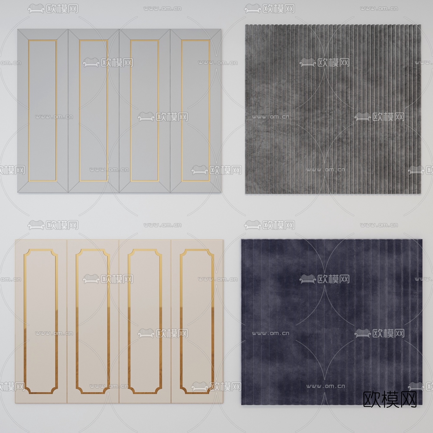 现代软包硬包3d模型下载（渲染图5）