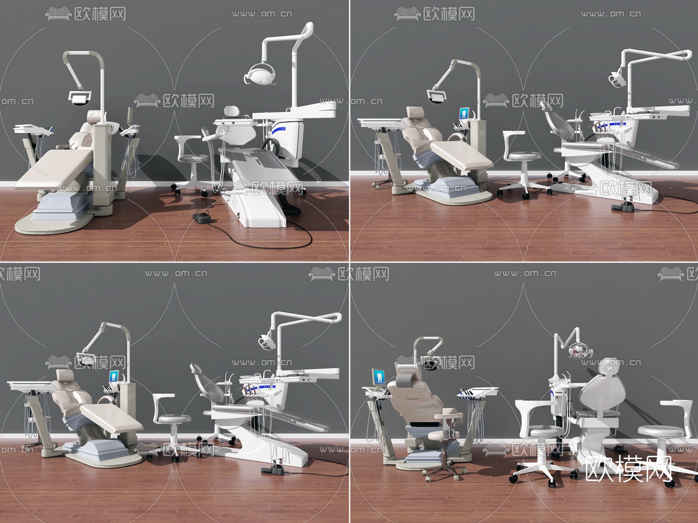 现代牙科医疗器械3d模型