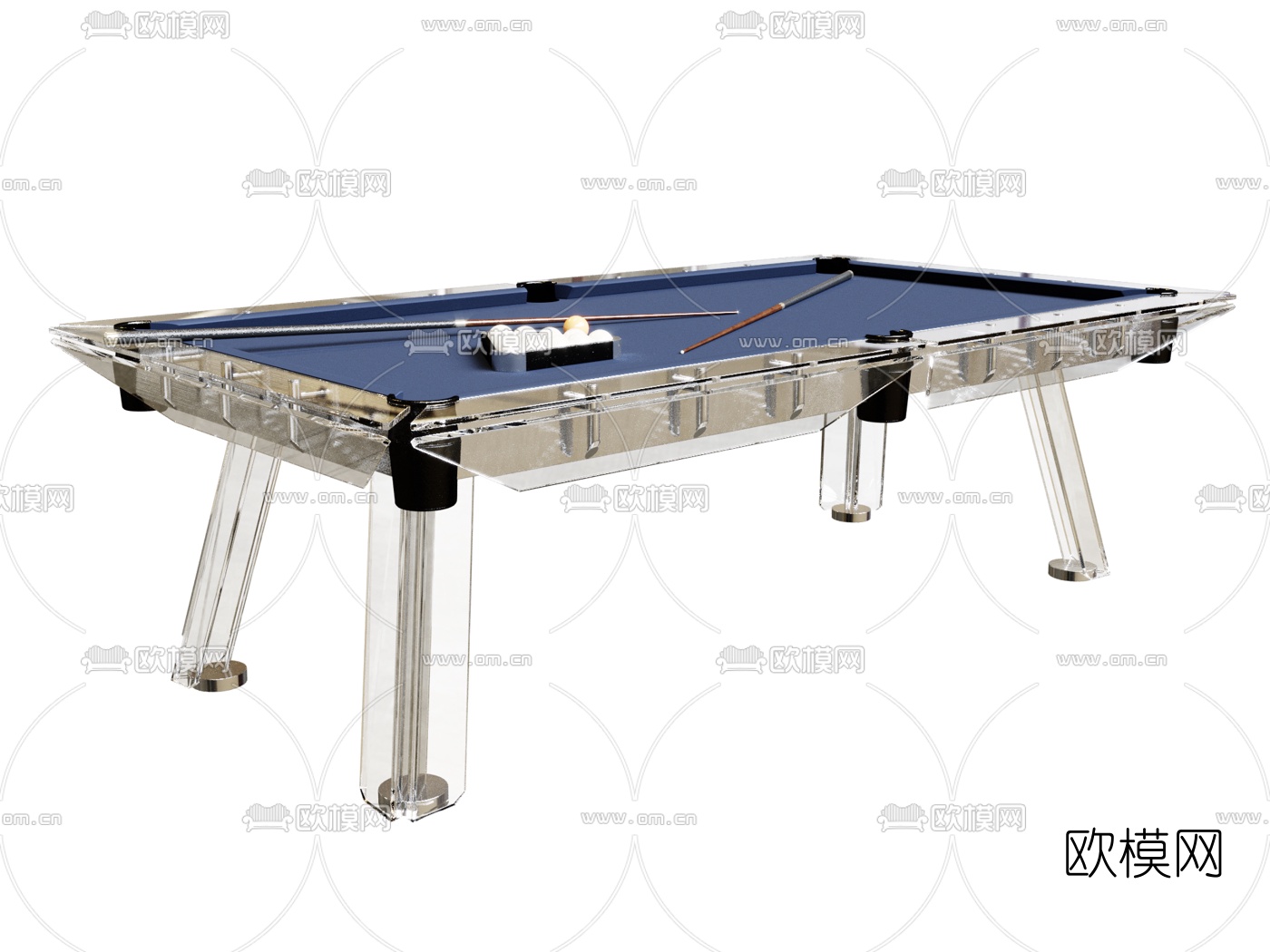 现代桌球台3d模型下载