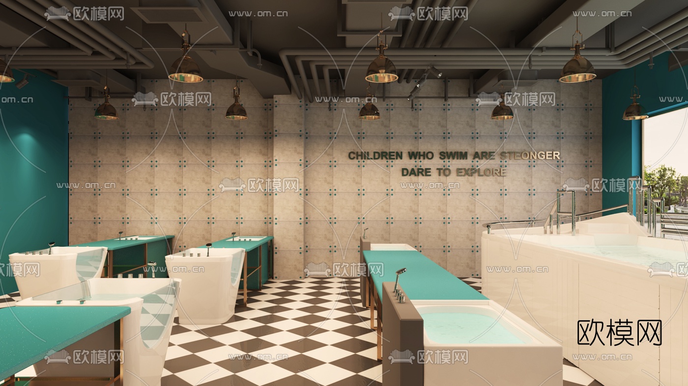 北欧儿童游泳馆免费3d模型下载（渲染图6）
