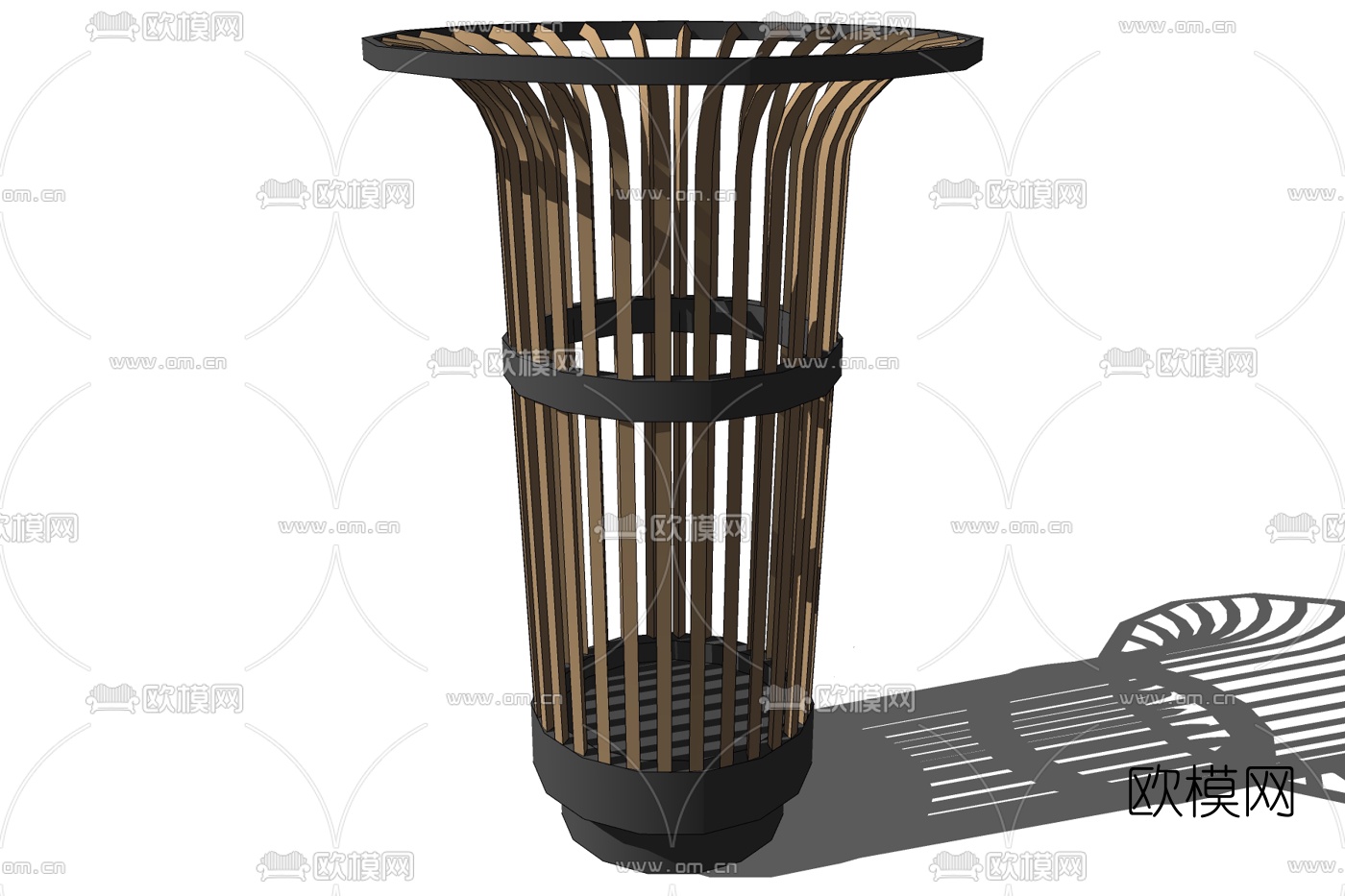 现代垃圾桶免费su模型下载