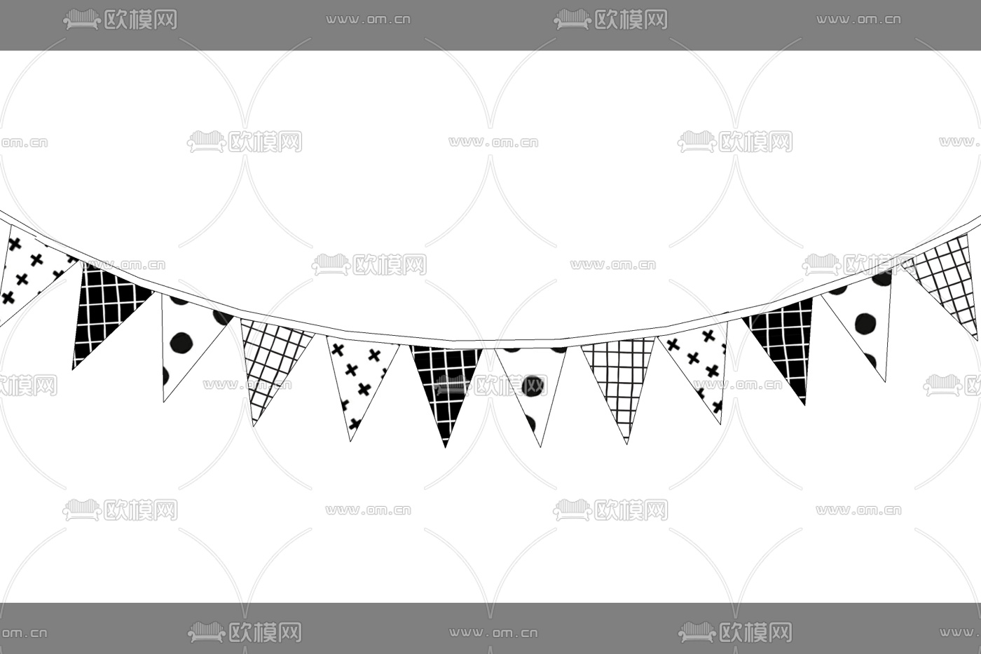 现代装饰挂件免费su模型下载