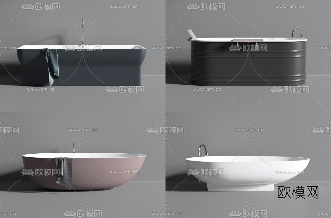 现代浴缸3d模型