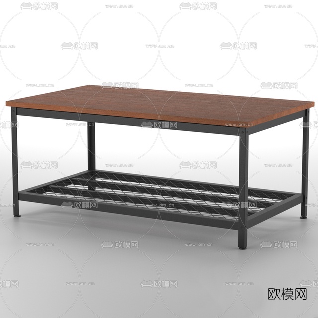 工业风铁艺茶几免费3d模型