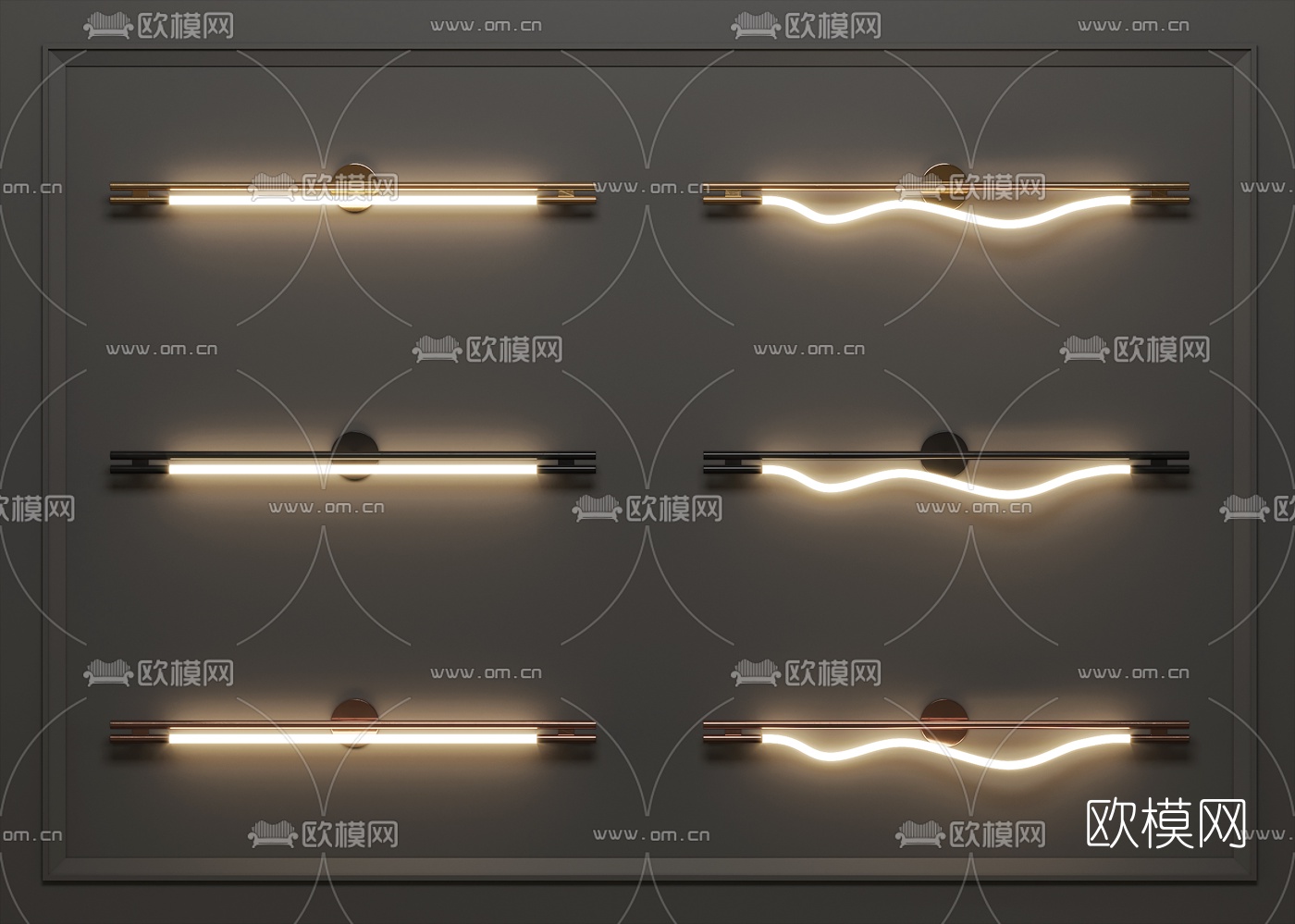 现代镜前灯壁灯3d模型