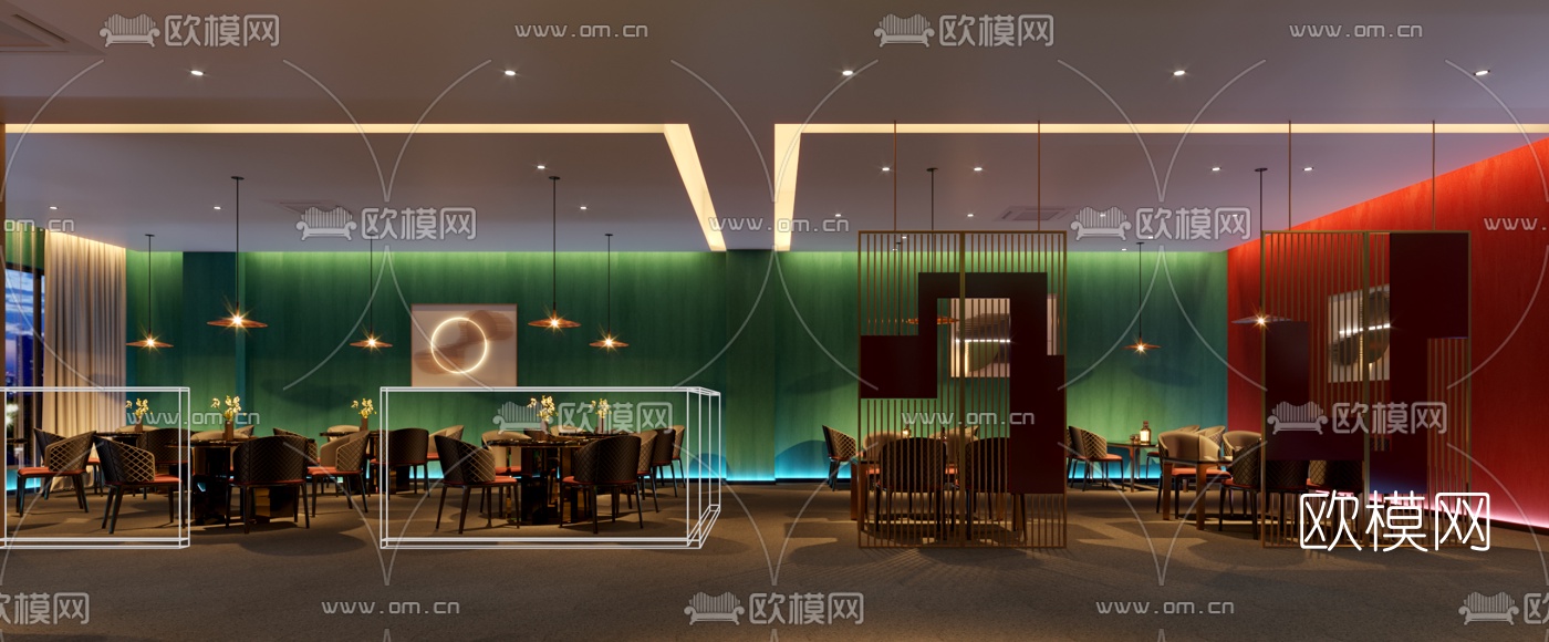 现代烧烤店3d模型下载（渲染图2）