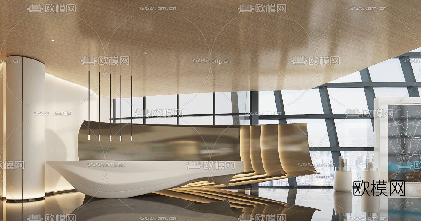 现代售楼处3d模型