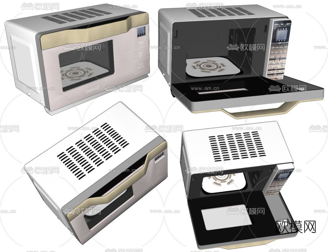 现代烤箱su模型下载