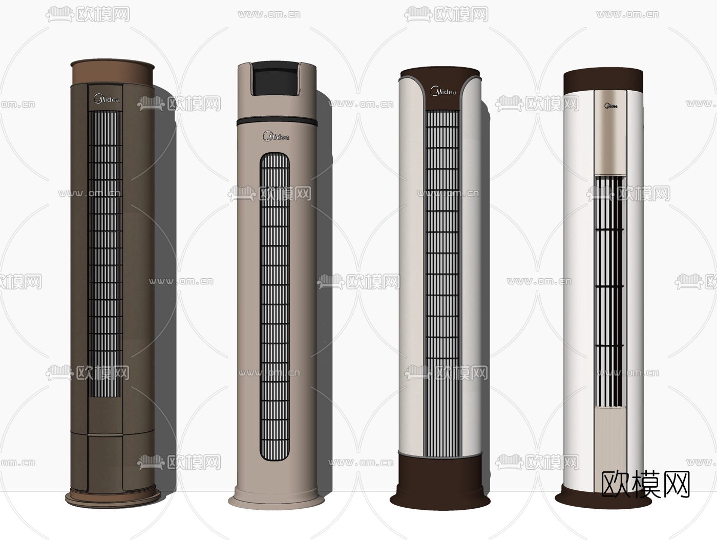 现代立体式空调su模型下载