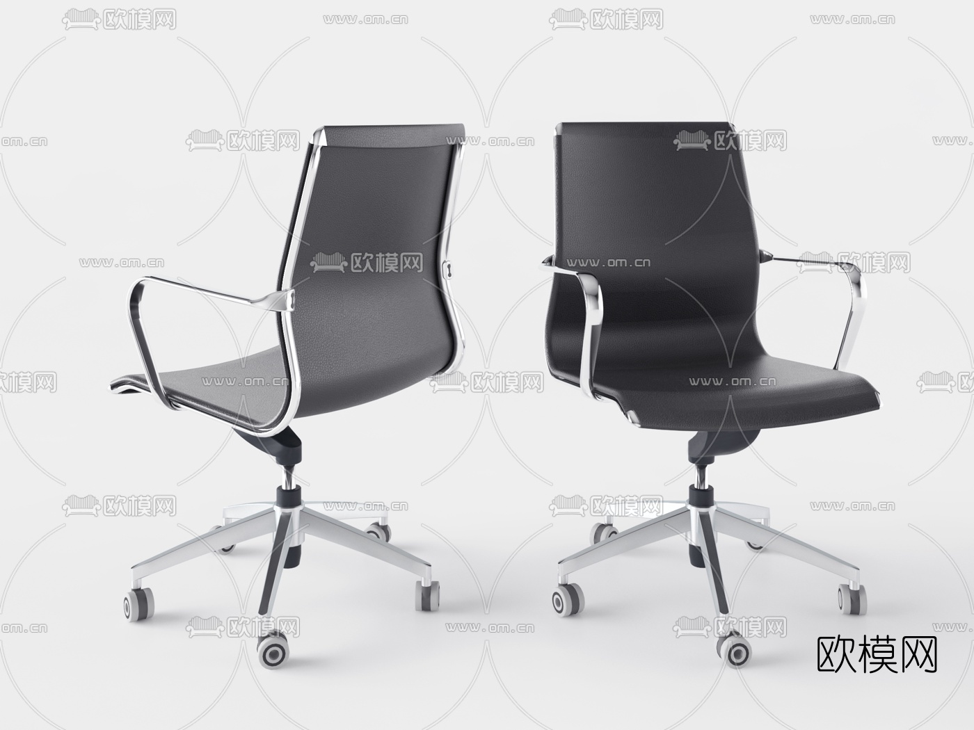 现代办公椅职员椅3d模型