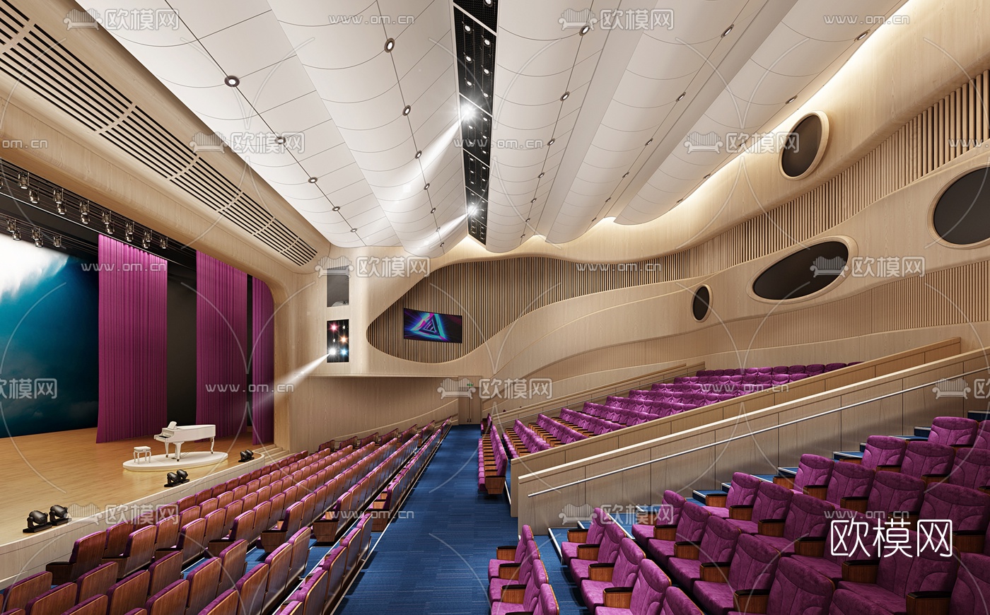 现代剧院3d模型