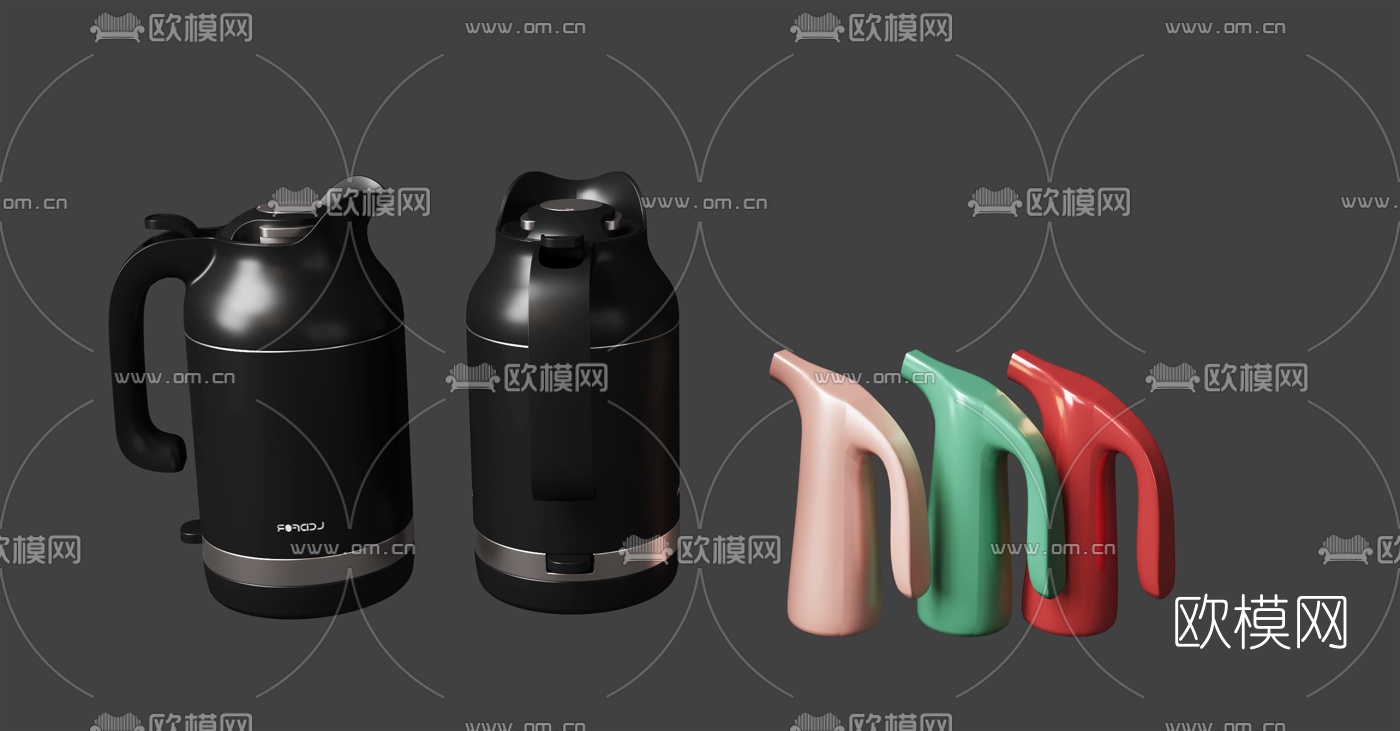 现代热水壶3d模型