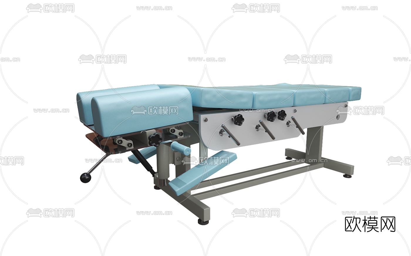 现代皮革按摩床正骨床3d模型下载（渲染图3）