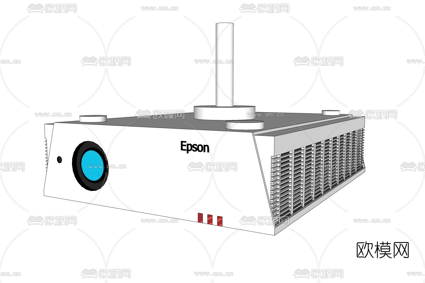 现代投影仪免费su模型下载