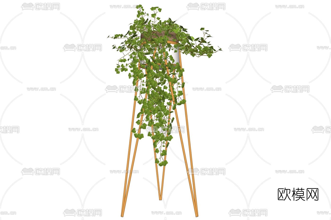 现代绿植盆栽免费su模型