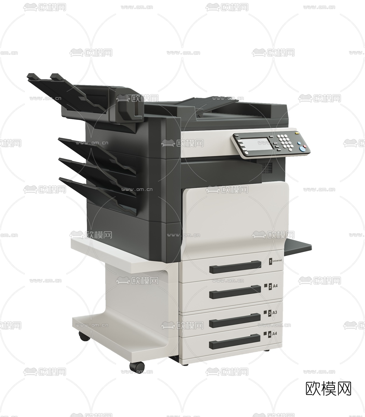 现代多功能打印机3d模型