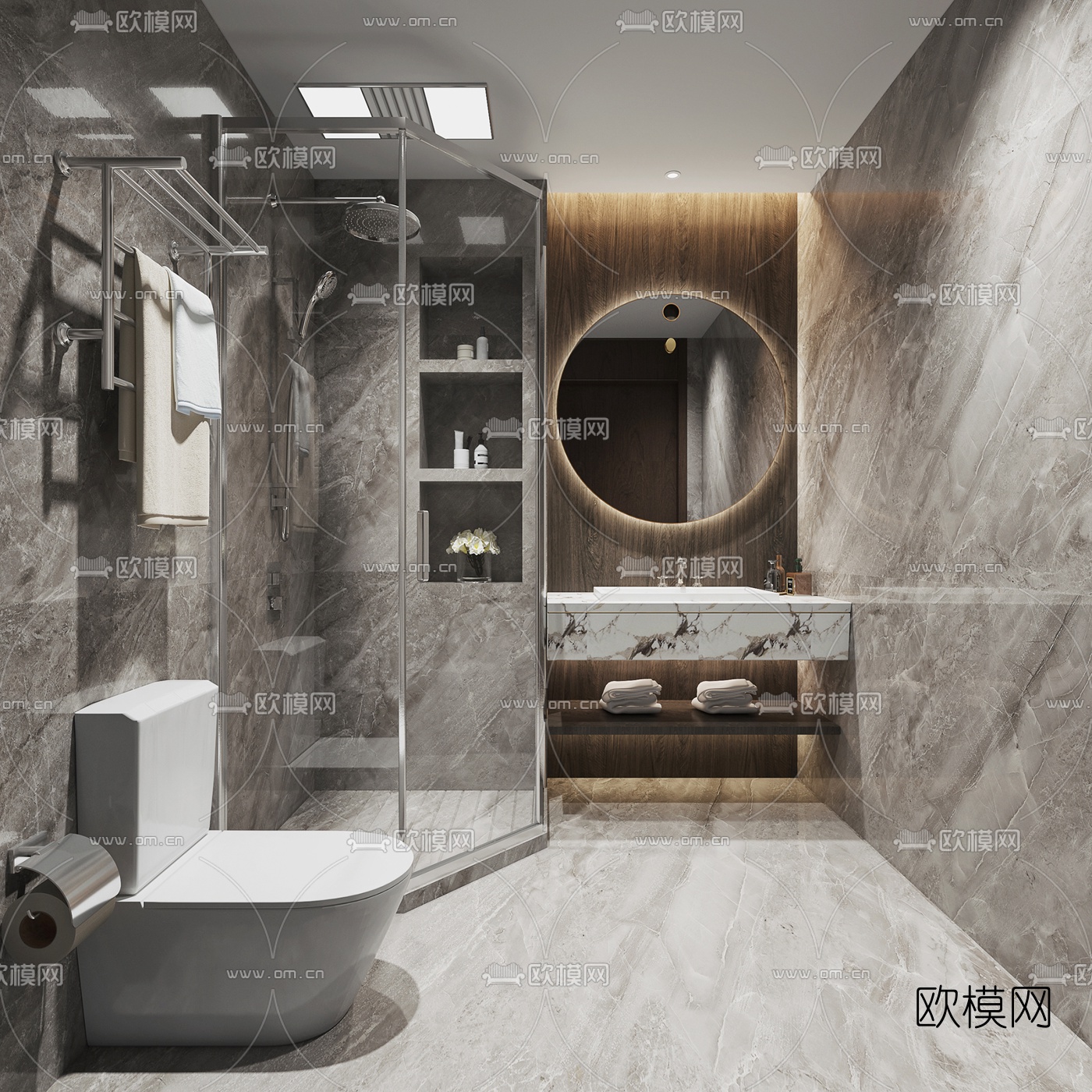 现代卫生间3d模型
