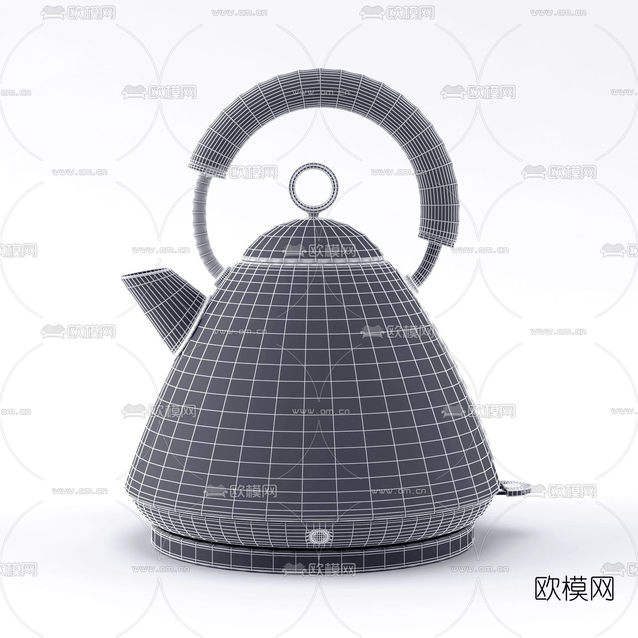 现代电热水壶3d模型