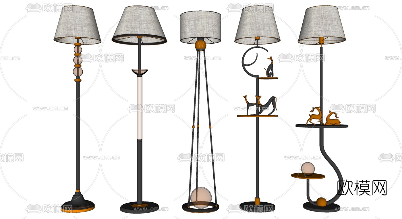 后现代落地灯su模型下载