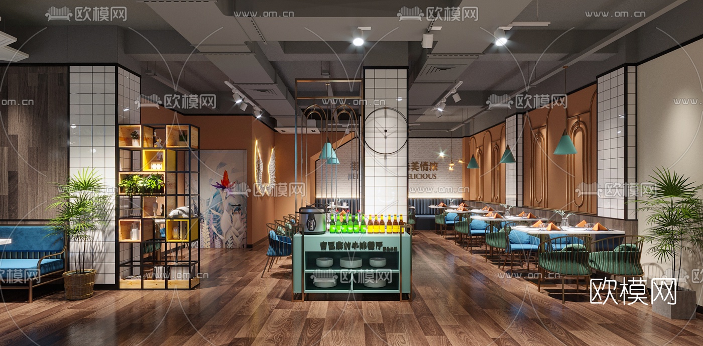北欧西餐厅牛排店3d模型