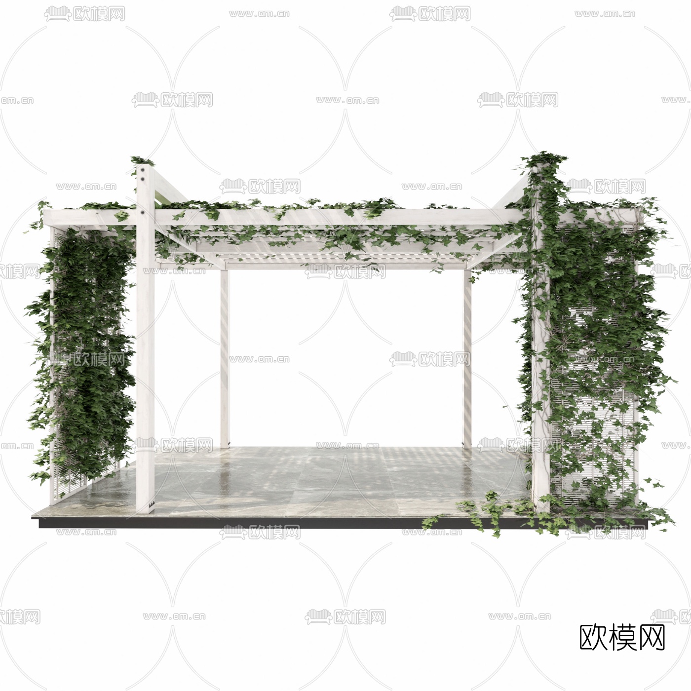 现代常青藤凉亭3d模型