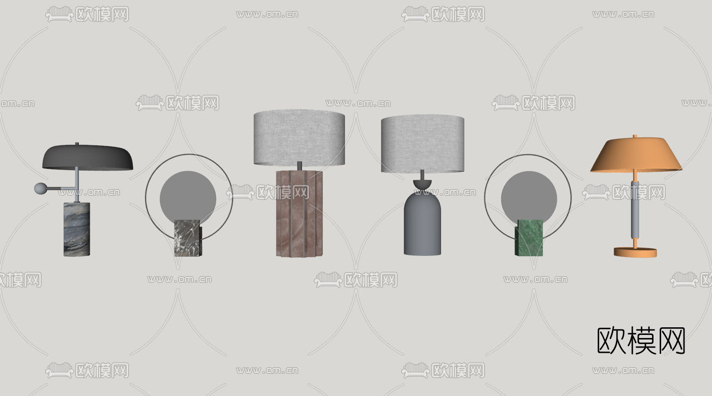 现代轻奢吊灯su模型下载（渲染图2）