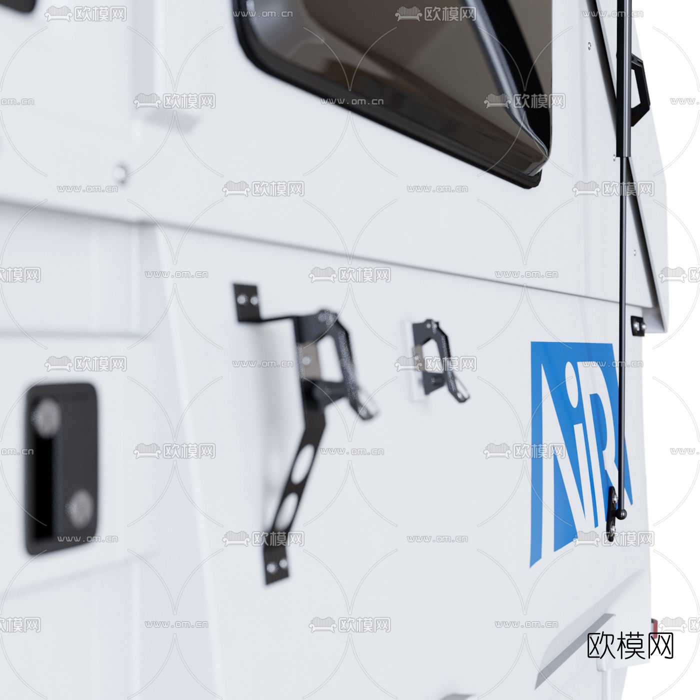 现代拖拉式房车3d模型下载（渲染图4）