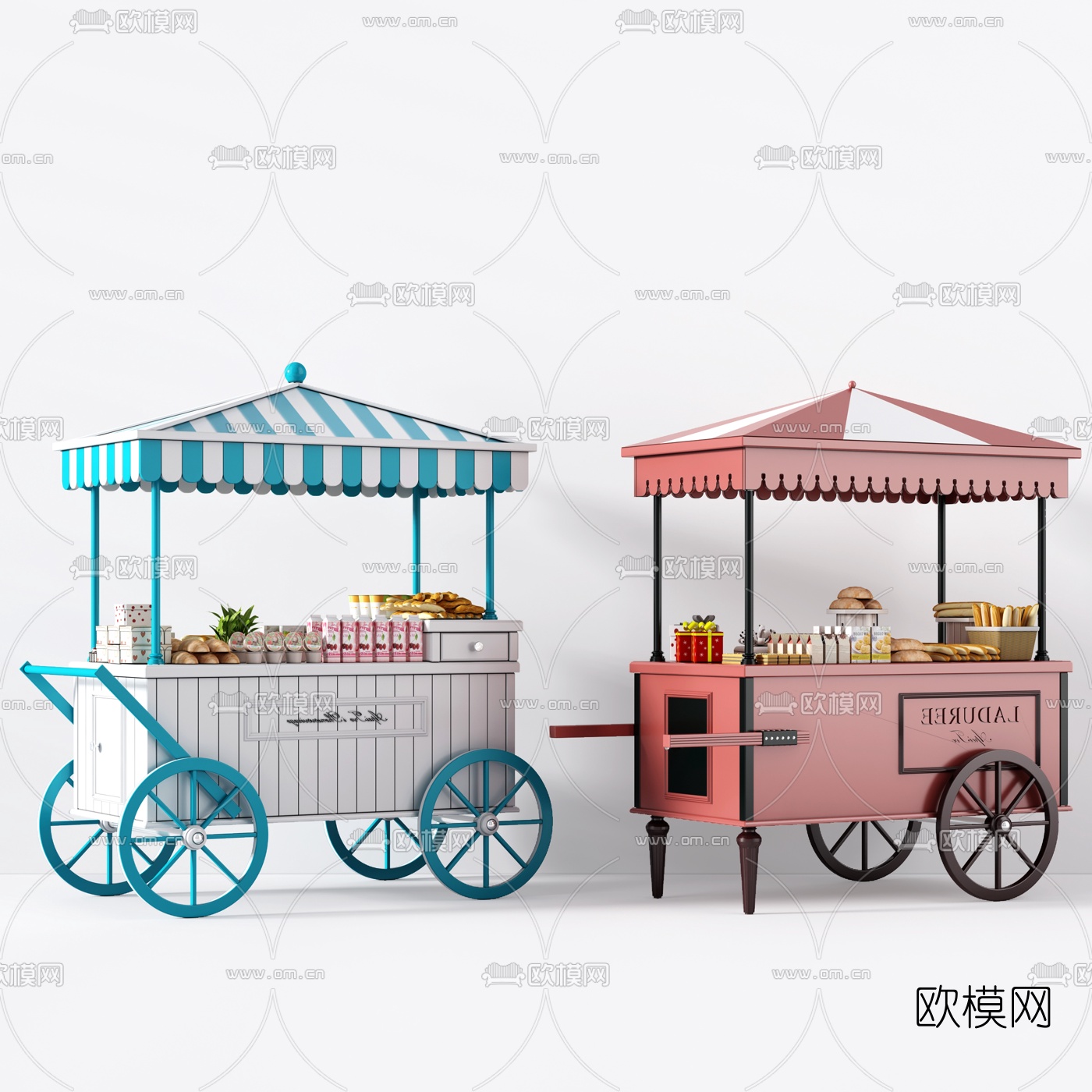 北欧移动摊位3d模型