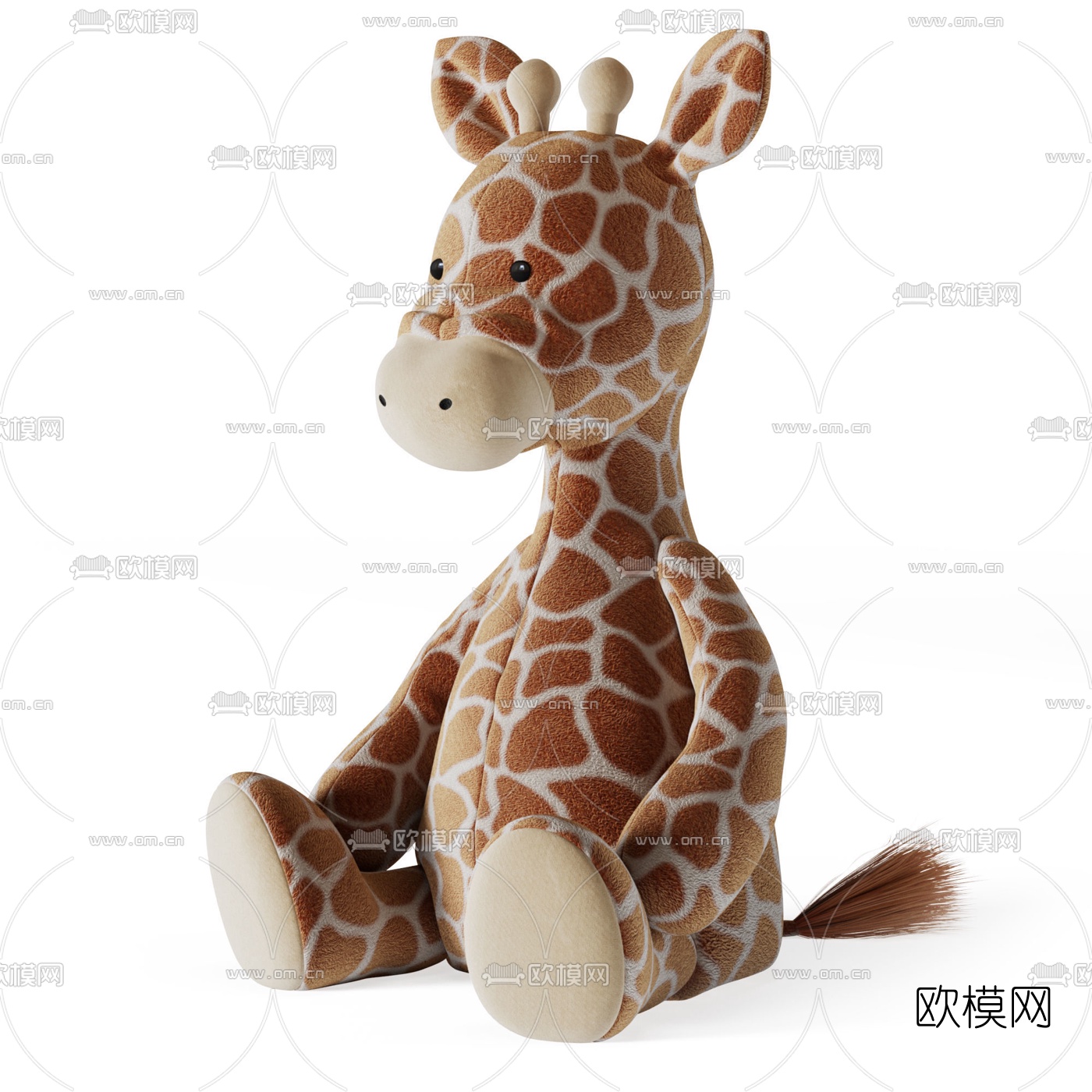 现代儿童动物布偶玩具3d模型下载（渲染图3）