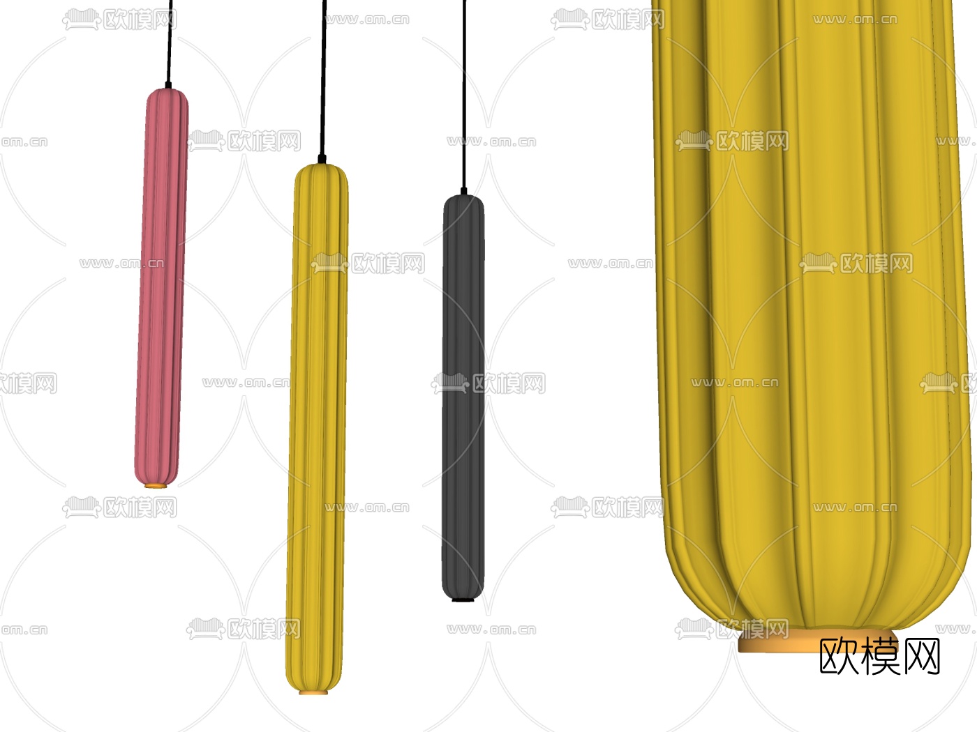 北欧简约吊灯su模型下载（渲染图2）