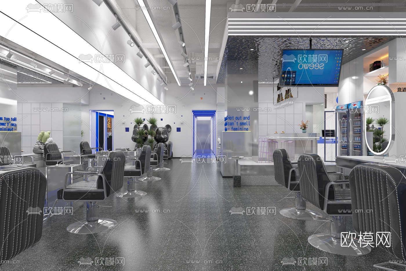 后现代理发店3d模型下载（渲染图1）