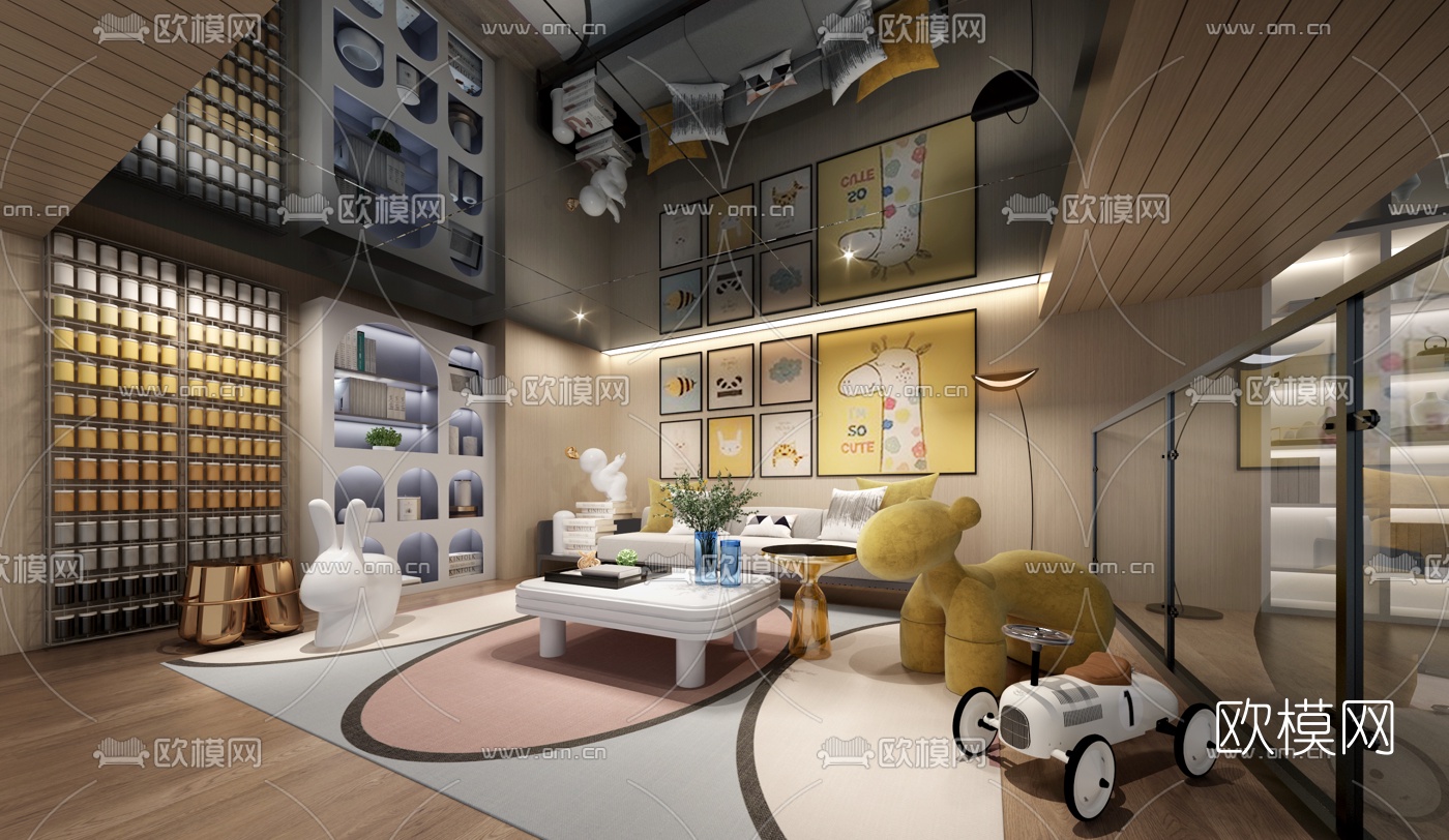 现代儿童娱乐室3d模型