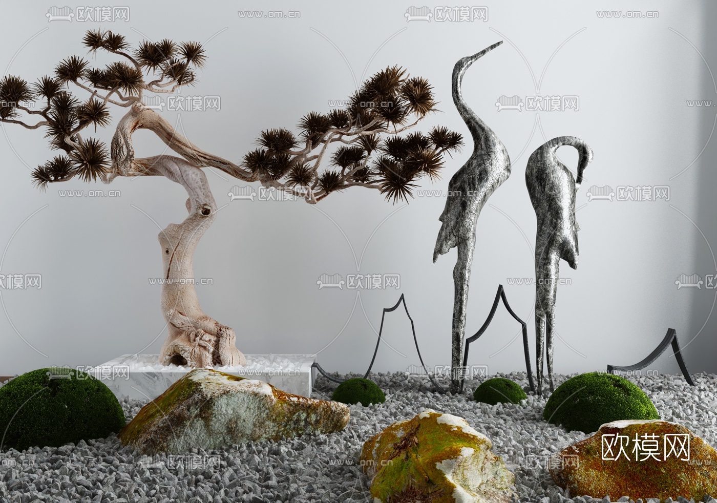 现代园林景观小品3d模型