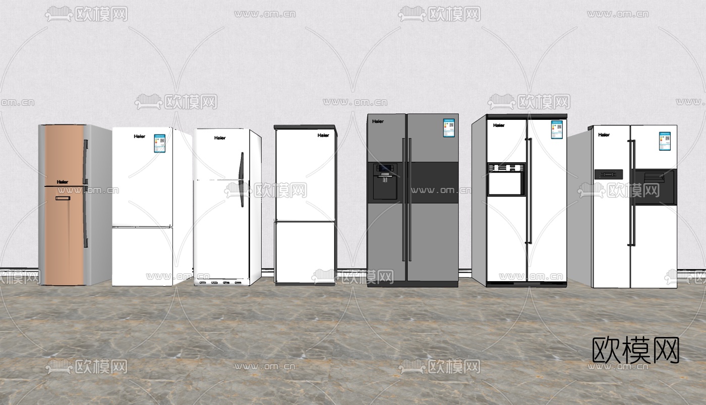 现代电冰箱su模型下载