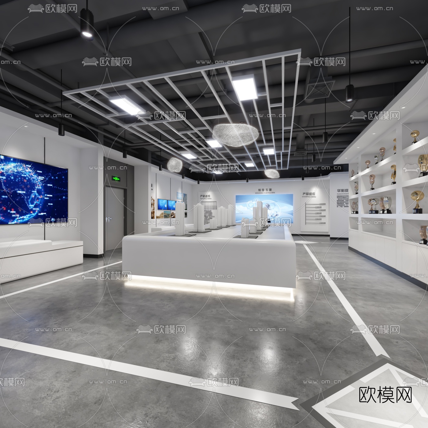 现代展厅3d模型