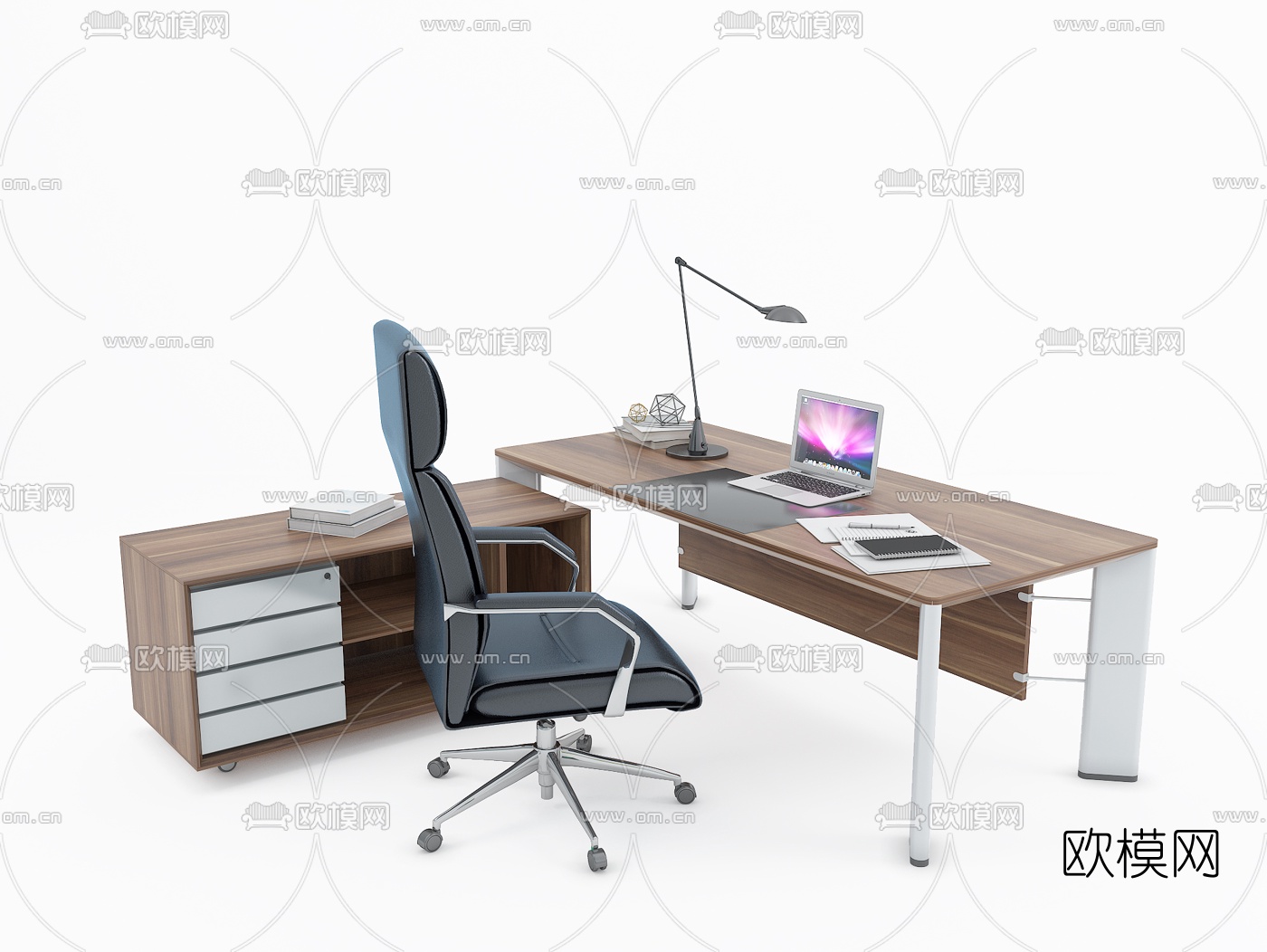 现代办公桌班台桌3d模型