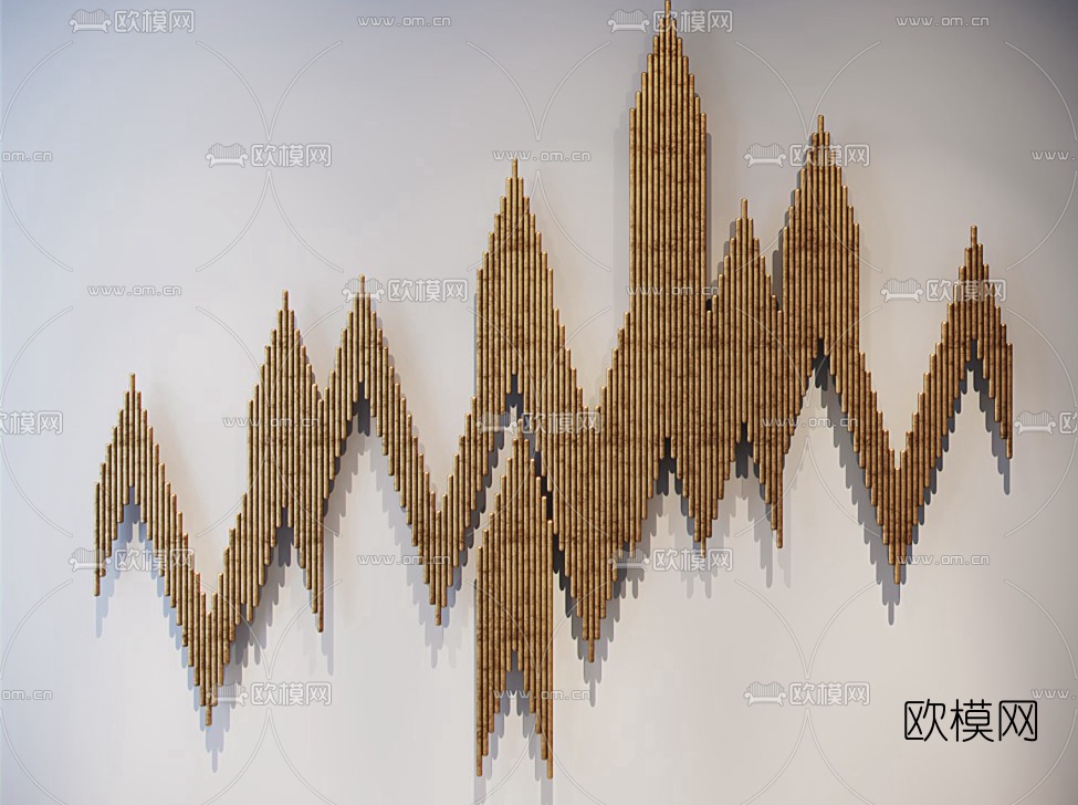 现代金属挂件免费3d模型下载