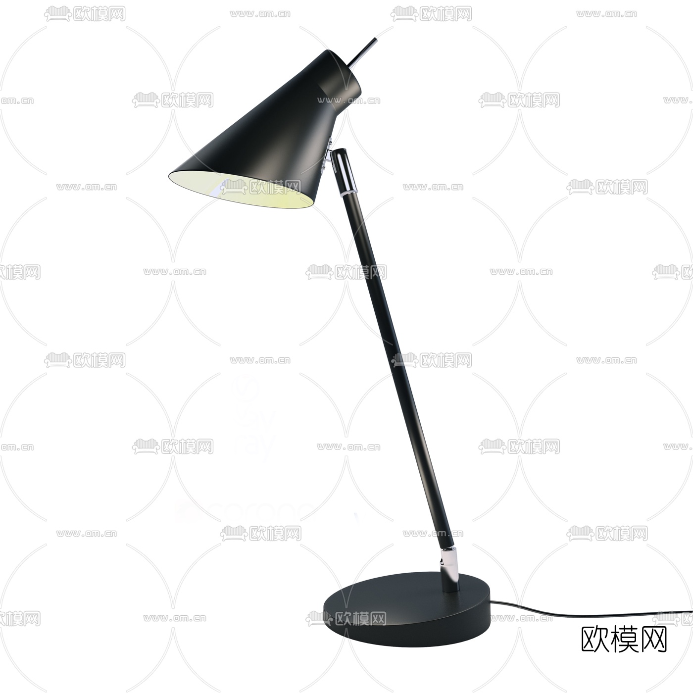 现代金属台灯3d模型