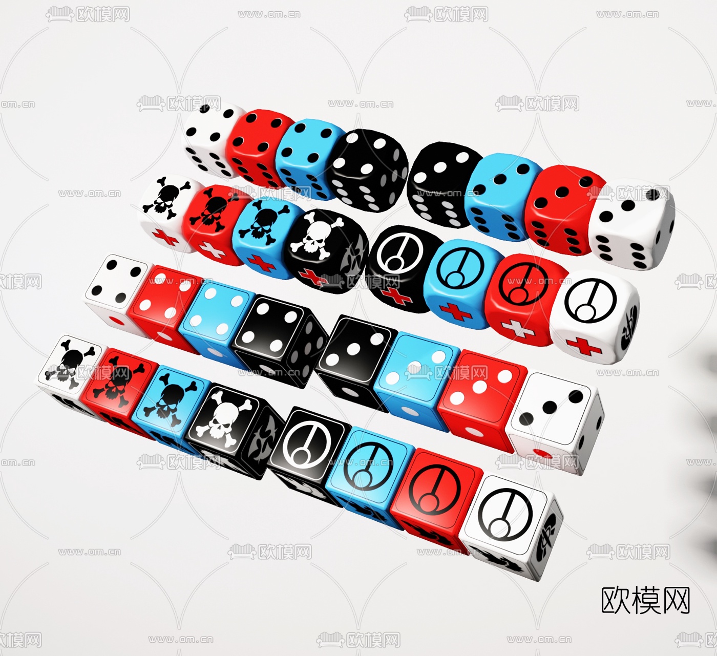现代骰子3d模型下载
