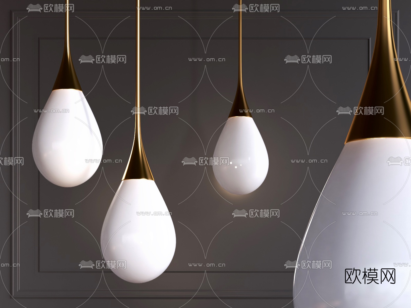 现代简约吊灯su模型