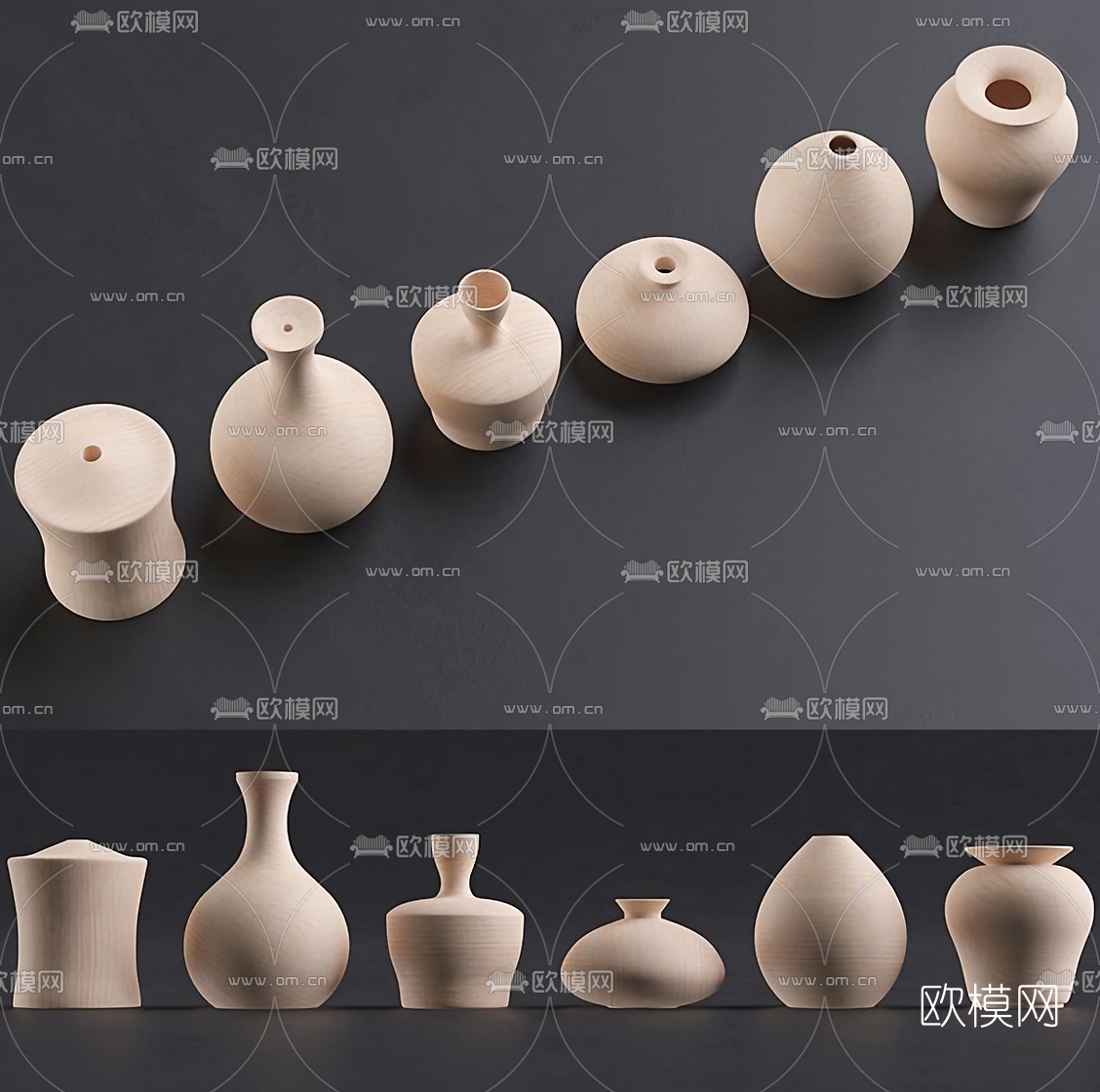 现代陶瓷器皿陶罐3d模型