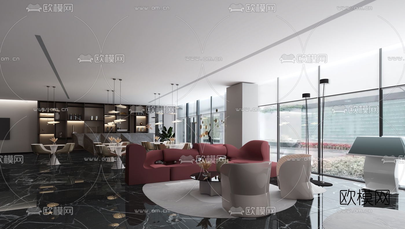 HWCD设计 中粮瑞虹海景壹号美学馆3d模型
