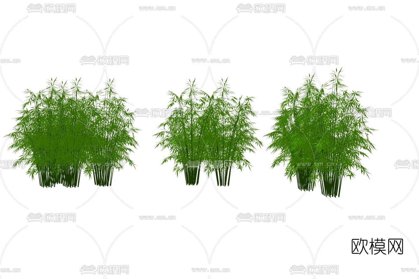 现代竹子su模型下载