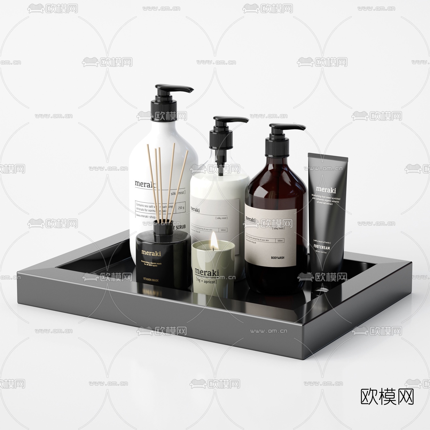 现代洗浴用品3d模型