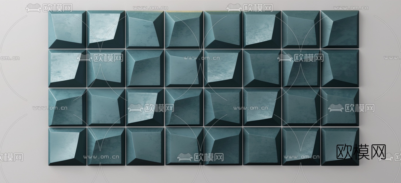 现代不规则几何墙饰挂件3d模型