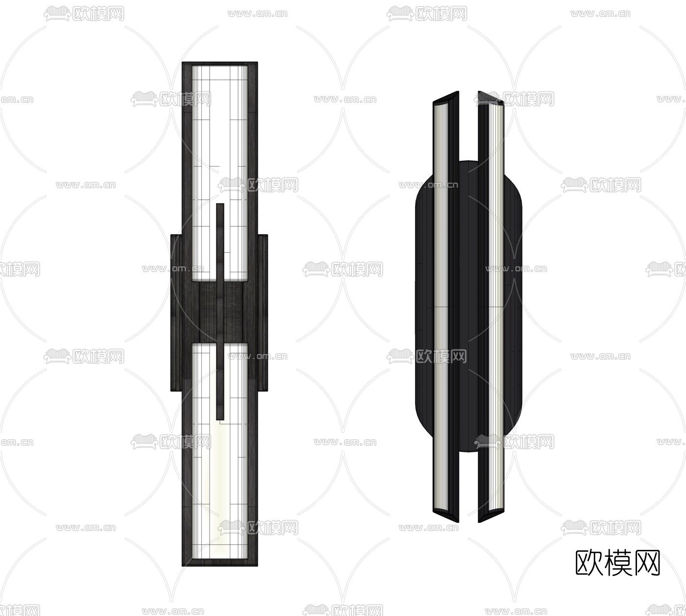 现代壁灯su模型