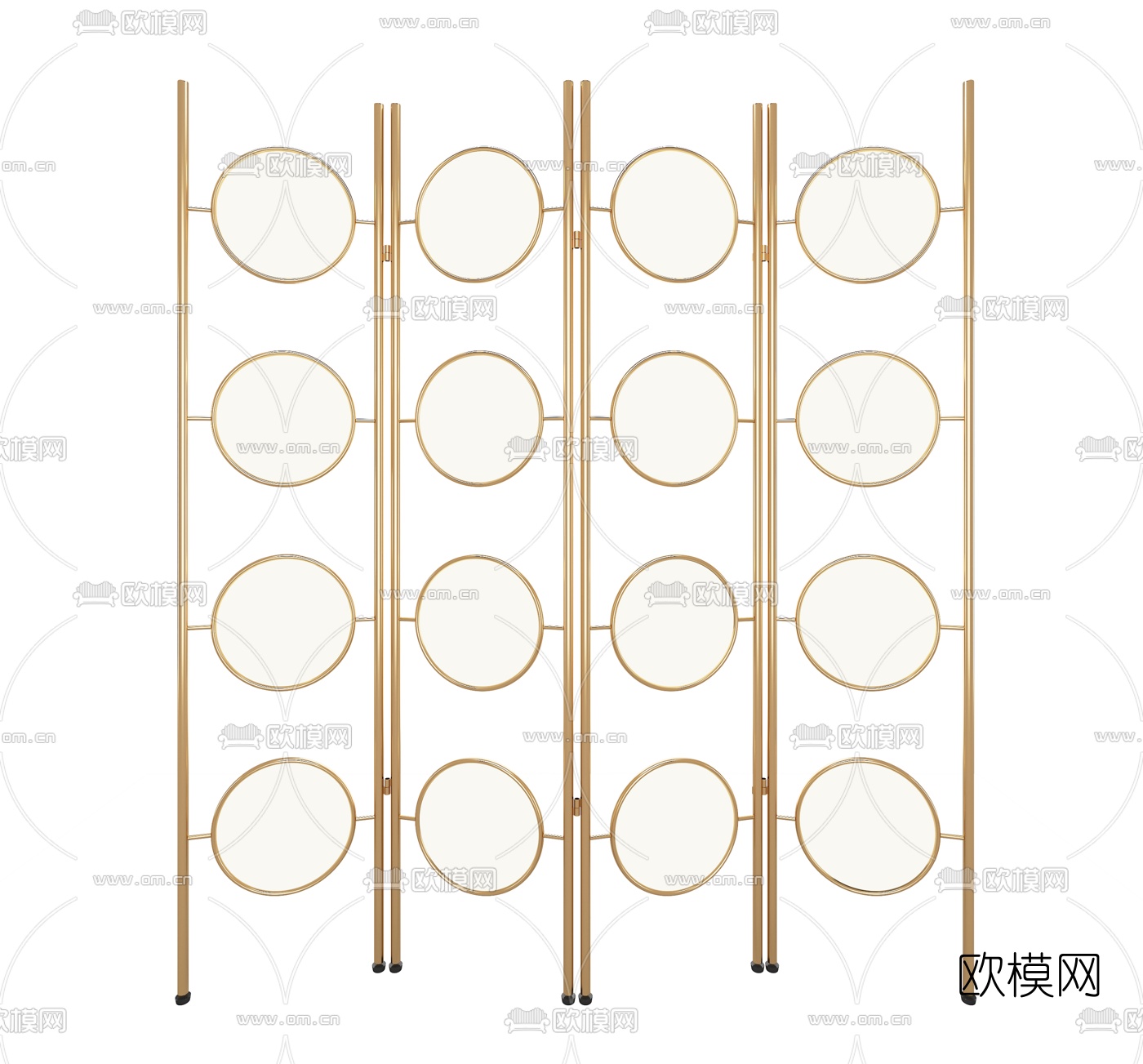 现代轻奢屏风隔断3d模型下载