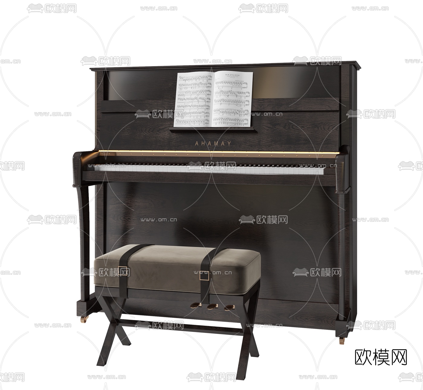 现代钢琴3d模型下载