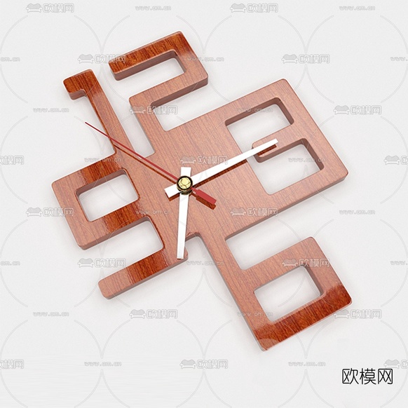 现代挂钟免费3d模型下载